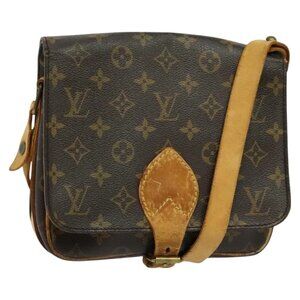 LOUIS VUITTON Monogram Cartouchiere MM Shoulder Bag M51253 LV Auth BA3075
